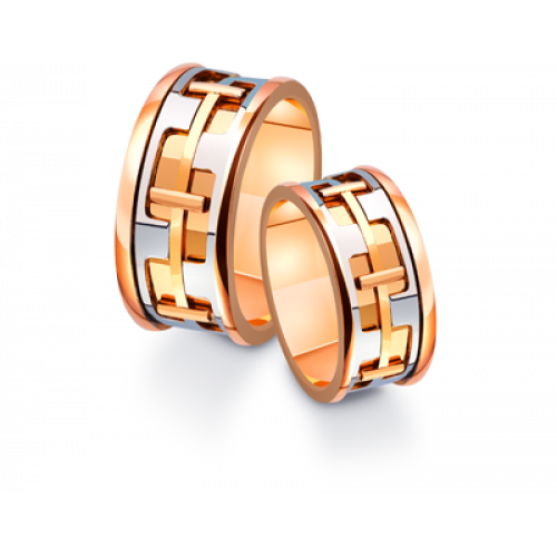 Парные золотые обручальные кольца 4411344