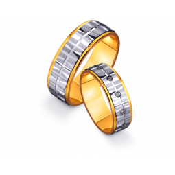 Обручки з жовтого і білого золота 4411601