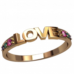 Маленькое золотое колечко LOVE 2582
