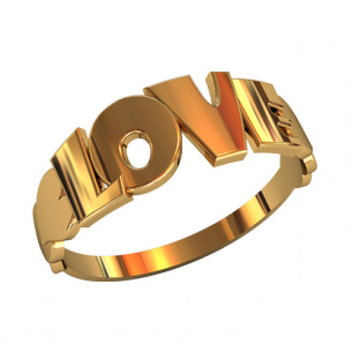 Золотое женское кольцо LOVE 110080