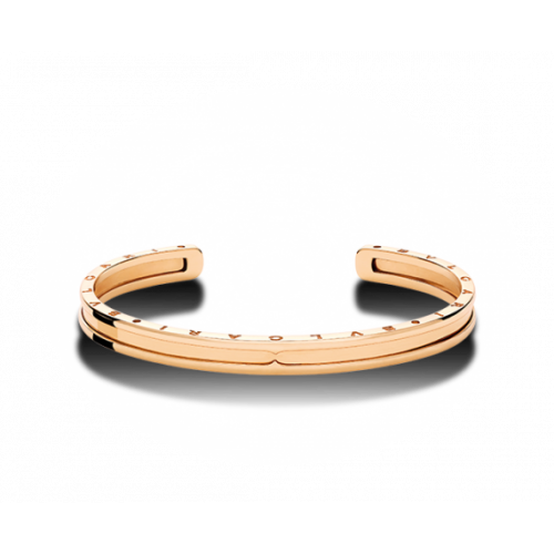 Золотой жесткий браслет в стиле Bvlgari b.Zero 078