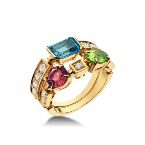 Жіноча золота каблучка в стилі Bvlgari Allegra Ring Y 053