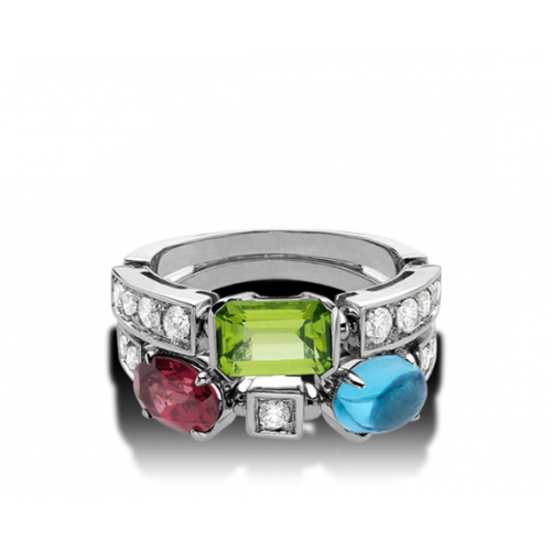 Жіноча каблучка в стилі Bvlgari Allegra Ring White 052