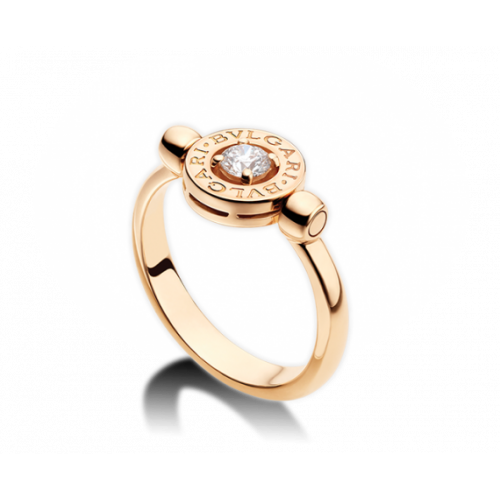 Репліка жіночоЇ золотоЇ каблучки Bvlgari Pink Gold Ring 021