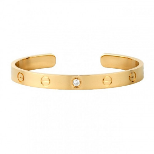Золотой браслет в стиле Cartier Love Cuff Yellow 086